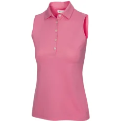 Greg Norman Women's Freedom Micro Pique Sleeveless Polo -Cheap The Tee Crest Store greg norman womens freedom micro pique sleeveless polo coral guava 01 18205.1659043420