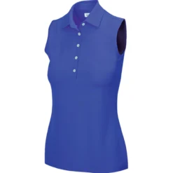 Greg Norman Women's Freedom Micro Pique Sleeveless Polo -Cheap The Tee Crest Store greg norman womens freedom micro pique sleeveless polo maritime 01 95154.1659043420