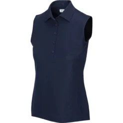 Greg Norman Women's Freedom Micro Pique Sleeveless Polo -Cheap The Tee Crest Store greg norman womens freedom micro pique sleeveless polo navy 01 21851.1659043420
