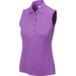 Greg Norman Women's Freedom Micro Pique Sleeveless Polo -Cheap The Tee Crest Store greg norman womens freedom micro pique sleeveless polo sugar plum 01 26167.1659043420