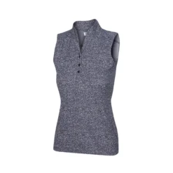 Greg Norman Women's Heathered Dot Sleeveless Polo -Cheap The Tee Crest Store greg norman womens heathered dot sleeveless polo navy 01 61328.1651765028