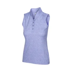 Greg Norman Women's Heathered Dot Sleeveless Polo -Cheap The Tee Crest Store greg norman womens heathered dot sleeveless polo sweet iris 01 41050.1651765028