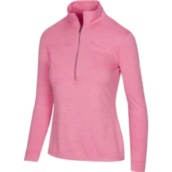 Greg Norman Women's Utility 1/2 Zip Mock -Cheap The Tee Crest Store greg norman womens utility 1 2 zip mock coral guava heather 01 25531.1671482564