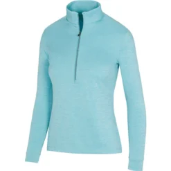 Greg Norman Women's Utility 1/2 Zip Mock -Cheap The Tee Crest Store greg norman womens utility 1 2 zip mock oasis blue heather 01 79880.1671482598