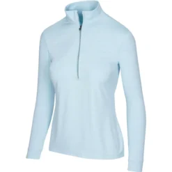 Greg Norman Women's Utility 1/2 Zip Mock -Cheap The Tee Crest Store greg norman womens utility 1 2 zip mock pure aqua heather 01 13449.1671482575