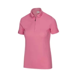 Greg Norman Women's Zip Polo -Cheap The Tee Crest Store greg norman womens zip polo coral guava 01 03355.1644418951
