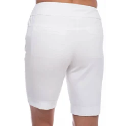 IBKUL Stain Resistant Solid Shorts -Cheap The Tee Crest Store ibkul stain resistant solid short white 02 53743.1659043244