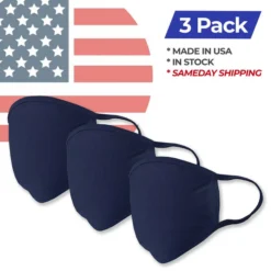 Golfio Washable Navy Fashion Double Layer Fabric Face Mask - 3 Pack Made In USA 9 Golfio Washable Navy Fashion Double Layer Fabric Face Mask - 3 Pack Made In USA -Cheap The Tee Crest Store jjr0010 navy 1 1 19645.1594071008