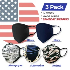 Golfio Washable Fashion Double Layer Fabric Face Mask - 3 Pack Made In USA -Cheap The Tee Crest Store jjr0011 2 1 40179.1594255852