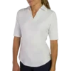 Jofit Scallop 1/2 Sleeve Polo - White 2 Jofit Scallop 1/2 Sleeve Polo - White -Cheap The Tee Crest Store jofit 18388.1640897537