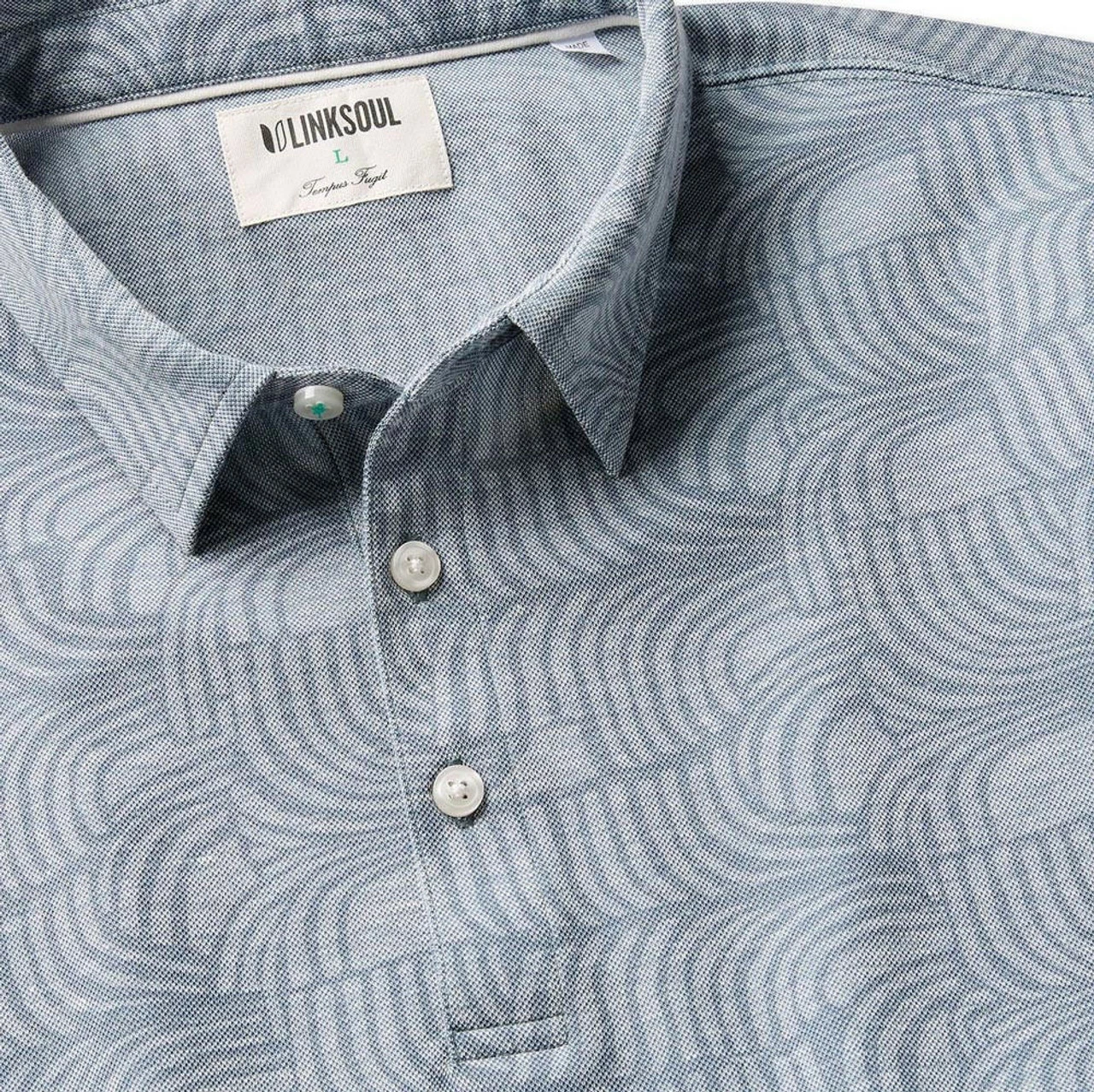 Linksoul Wave Print Oxford Polo 8 Linksoul Wave Print Oxford Polo - Image 6