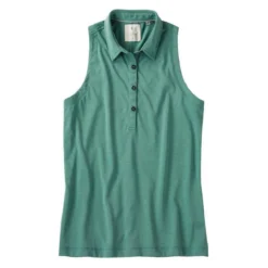 Linksoul Women's Cotton Sleeveless Polo -Cheap The Tee Crest Store linksoul womens cotton sleeveless polo agave 01 73662.1633458737
