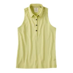 Linksoul Women's Cotton Sleeveless Polo -Cheap The Tee Crest Store linksoul womens cotton sleeveless polo citron 01 83462.1633458737
