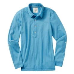 Linksoul Women's Roll Up Long Sleeve Polo -Cheap The Tee Crest Store linksoul womens roll up long sleeve polo fountain 01 68339.1633458543