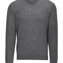 Matte Grey Ridge Long Sleeve V-Neck