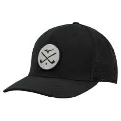 Mizuno Crossed Clubs Meshback Hat -Cheap The Tee Crest Store mizuno crossed clubs meshback hat black 01 63025.1673900344