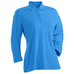 Nancy Lopez Grace 3/4 Sleeve Polo -Cheap The Tee Crest Store nancy lopez grace 3 4 sleeve polo blue bird 01 76092.1633541344