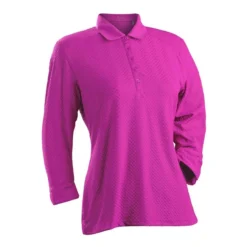 Nancy Lopez Grace 3/4 Sleeve Polo -Cheap The Tee Crest Store nancy lopez grace 3 4 sleeve polo hot pink 01 70307.1633541344