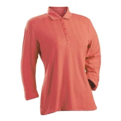 Nancy Lopez Grace 3/4 Sleeve Polo -Cheap The Tee Crest Store nancy lopez grace 3 4 sleeve polo tangerine 01 47371.1633541344