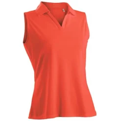 Nancy Lopez Luster Sleeveless Polo -Cheap The Tee Crest Store nancy lopez luster sleeveless polo tangerine 01 54351.1633466644