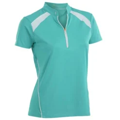 Nancy Lopez Sporty Short Sleeve Polo -Cheap The Tee Crest Store nancy lopez sporty short sleeve polo aqua white 01 42779.1633465913