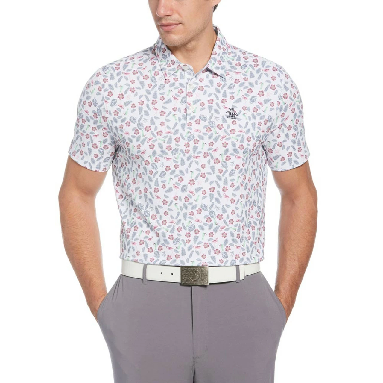 Original Penguin Whimsical Tropical Print Polo 5 Original Penguin Whimsical Tropical Print Polo - Image 3