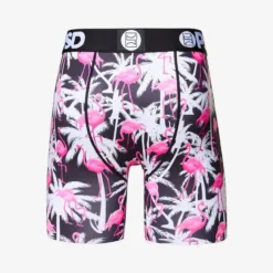 PSD Palms Flamingo Boxer Brief -Cheap The Tee Crest Store psd palms flamingo boxer brief black 04 96833.1640810194