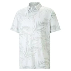 Puma Cloudspun Palm Leaf Polo -Cheap The Tee Crest Store puma cloudspun palm leaf polo white minty burst 01 77594.1676576397