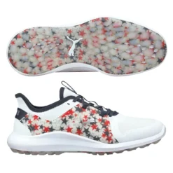 Puma Men's Limited Edition Ignite Fasten8 USA Golf Shoes - White/Navy Blazer/High Risk Red