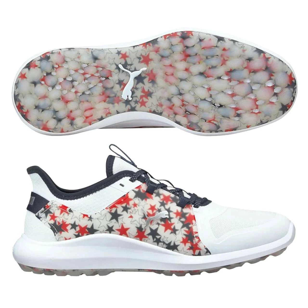 Puma Men's Limited Edition Ignite Fasten8 USA Golf Shoes - White/Navy Blazer/High Risk Red 3 Puma Men's Limited Edition Ignite Fasten8 USA Golf Shoes - White/Navy Blazer/High Risk Red