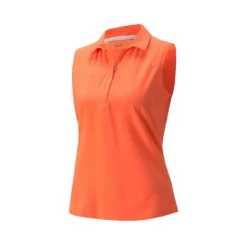 Puma Women's Harding Sleeveless Polo -Cheap The Tee Crest Store puma womens harding sleeveless polo hot coral 01 02737.1645122649