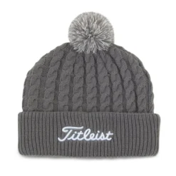 Titleist Cable Knit Pom Pom Beanie -Cheap The Tee Crest Store titleist cable knit pom pom beanie gray white 01 37918.1636747906