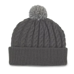 Titleist Cable Knit Pom Pom Beanie -Cheap The Tee Crest Store titleist cable knit pom pom beanie gray white 02 31891.1636747906