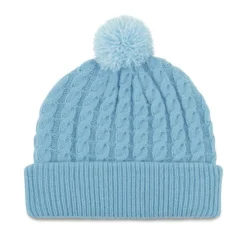 Titleist Cable Knit Pom Pom Beanie -Cheap The Tee Crest Store titleist cable knit pom pom beanie sky white 02 81168.1636747906