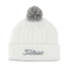 Titleist Cable Knit Pom Pom Beanie -Cheap The Tee Crest Store titleist cable knit pom pom beanie white gray 01 55044.1636747906