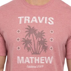 Travis Mathew Feeling Loco Tee -Cheap The Tee Crest Store travis mathew feeling loco tee heather earth red 02 06078.1678483379