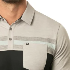 Travis Mathew Salad Days Polo -Cheap The Tee Crest Store travis mathew salad days polo heather light grey 02 80624.1676589691